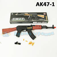 Игрушечный Автомат батар AK47-1 (72шт/2) свет. в кор.,47*14,5*4см