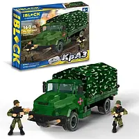 Конструктор IBLOCK арт. PL-921-443-1 (12шт) Армія, КрАЗ с тентом, 160дет, 2 фігурки у короб. 28,5*6,, шт