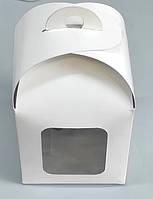 Коробка для пасхи 120х120х150 мм мелованная белая KPP10