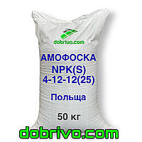 Комплексное минеральное удобрение Аммофоска NPK(S): 4-12-12(25), мешок 50 кг, пр-во Польша