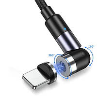 Магнітний кабель Essager Lightning Apple iPhone 2m 2.1A 360° для заряджання смартфона