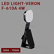 Накамерне світло Veron F-610A LED Live Streaming Light селфі спалах на телефон камеру ноутбук для трансляцій