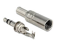 Штекер Delock FreeEnd-Jack 3.5mm 3pin M конектор під пайку Stereo металік (70.06.5532) CP, код: 7453729