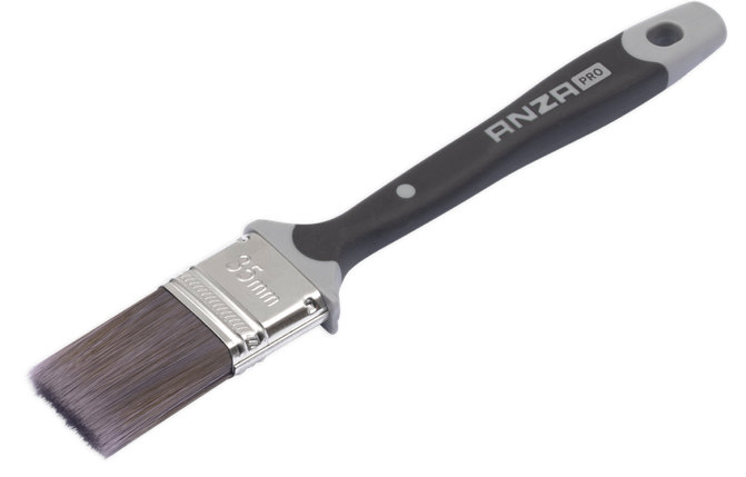 Малярний пензель Anza Pro Classic Allround Flat Brush Ergo 35мм, фото 1