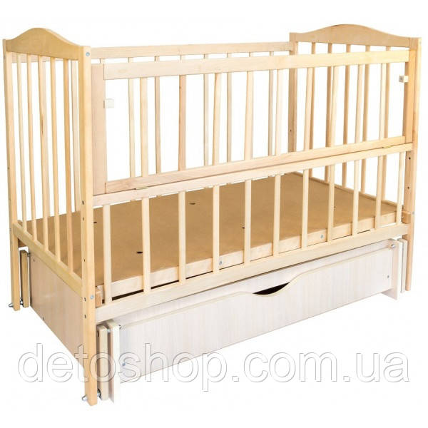Дитяче ліжечко 3 рівня 120x60 см Sofia Eco S-5 з висувною шухлядою