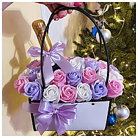 Букет роз из мыла. Необычный подарок для любимой на 8 марта. Корпоративный подарок