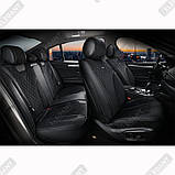 3D чохли на автомобільні сидіння Elegant TORINO чорні комплект, фото 3