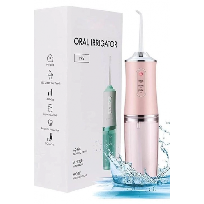 Іригатор портативний електричний Oral Irrigator S3J2 для зубів Рожевий