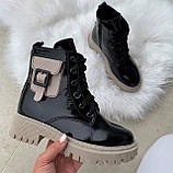 Черевики жіночі шкіряні лакові чорні /23254/ 38р, фото 2