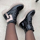 Черевики жіночі шкіряні лакові чорні /23254/ 34р, фото 2