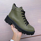 Черевики жіночі шкіряні хакі /23292/ 37р, фото 2