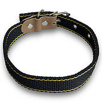 Нашийник нейлоновий подвійний для собак, Чорний. Нейлонові нашийники для собак 30 мм, обхват шиї 41 - 55 см, фото 5