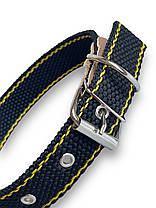 Нашийник нейлоновий подвійний для собак, Чорний. Нейлонові нашийники для собак 30 мм, обхват шиї 41 - 55 см, фото 4