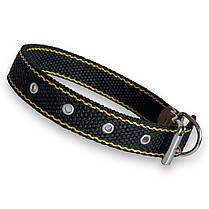 Нашийник нейлоновий подвійний для собак, Чорний. Нейлонові нашийники для собак 30 мм, обхват шиї 41 - 55 см, фото 3