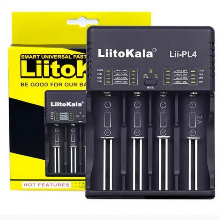 Зарядний пристрій LiitoKala Lii-PL4 для 4x акумуляторів АА/ААА/18650/26650/21700