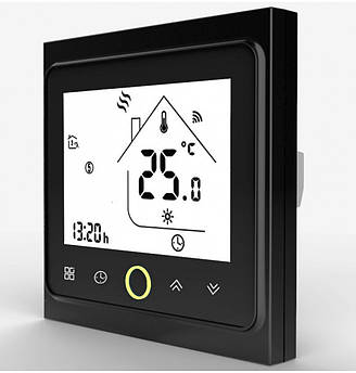 Терморегулятор програмований In-Therm PWT 002 Wi-Fi - чорний, сенсорний програматор для теплої підлоги