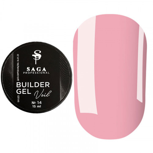 Гель для нарощування Saga Veil Gel 14, фото 1