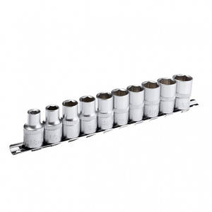 Набір головок, 1/2" — 8,10, 12, 13, 14, 15, 16, 17, 18, 19 мм CrV. 10 ед. Cr-V INTERTOOL ET-6012