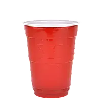 Пластикові стакани Huhtamaki червоні 400 мл