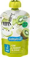 Детское фруктовое пюре с 1 года babylove Bio Kiwi & Banane in Birne, 100 гр