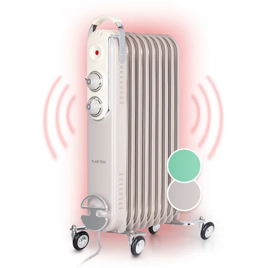 Оливний нагрівач Klarstein Thermaxx Retroheat Оливний радіатор, 2000 ватів, Німеччина