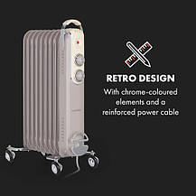 Оливний нагрівач Klarstein Thermaxx Retroheat Оливний радіатор, 2000 ватів, Німеччина, фото 4