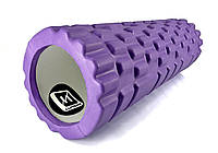 Масажний ролик Grid Roller Mini 30 см Фиолетовый валик для фитнеса