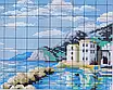 Набір для вишивання за нанесеною на канву схемою "Morning by the sea". AIDA 14CT printed, 50*29 см, фото 5