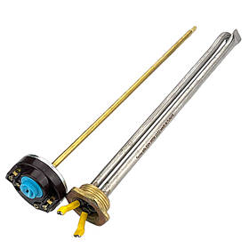 Тен 500вт з терморегулятором для алюмінієвої батареї, радіатора (1" праве різьблення)