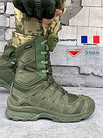 Зимние ботинки мужские Salomon quest 4d gtx forces олива, Берцы армейские олива, Тактические военные берцы