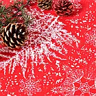 Скатертина новорічна 170х260см  "Червона хвоя", з водовідштовхувальним просоченням, фото 8