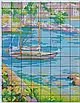 Набір для вишивання за нанесеною на канву схемою "The Mediterranean scenery". AIDA 14CT printed, 71*46 см, фото 8