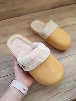 Тапочки-кроксы OLIVE со съемной теплой стелькой шлепанцы непромокаеміе женские зима 37-38 - 24 - 24,5 см
