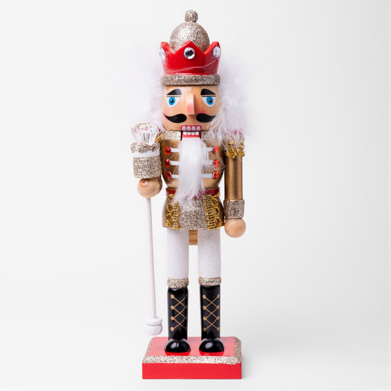 Фігурка декоративна Novogod'ko Лускунчик 25 см дерево золотий (974680), фото 1