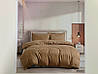 Постільна білизна однотонна полісатин двоспальна ELWAY EW373 Латте, фото 2