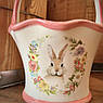 Керамічний кошик із зображенням кролика "Великодній сад" Certified International, фото 3