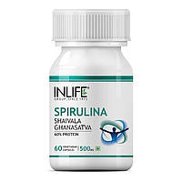 Спирулина 60 веган.капс., дозировка 500 мг, ИнЛайф; Spirulina 500 mg, 60 veg.caps., InLife