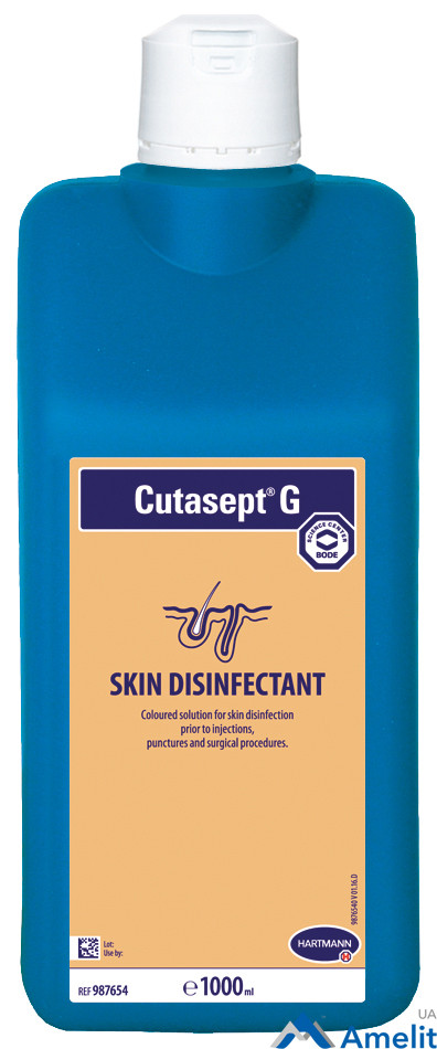 Засіб забарвлюючий для дезінфекції шкіри Cutasept G (Bode Chemie), флакон 1 л