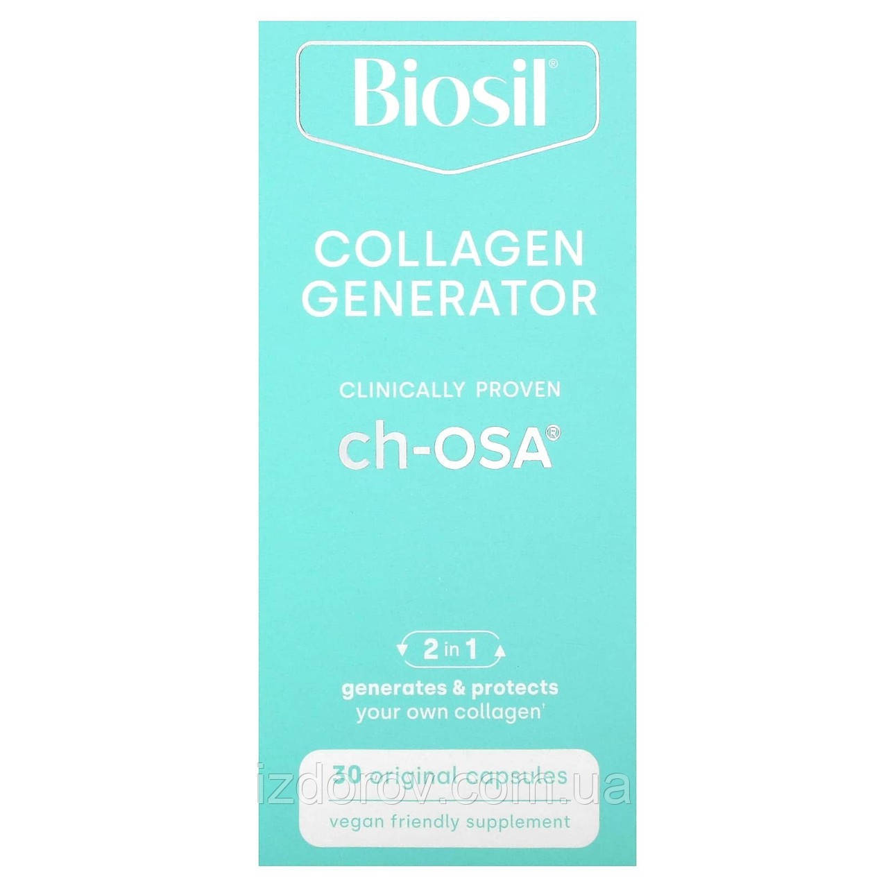 Кремній та холін Natural Factors BioSil Collagen Generator ch-OSA покращене джерело колагену 30 капсул
