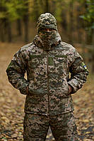 Тактический зимний костюм Soft Shell Terra WARM зеленый пиксель Армейский зимний комплект куртка штаны софтшел