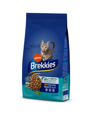 Сухий корм для дорослих котів Brekkies (Брекіс) Cat Salmon and Tuna з лососем та тунцем 1,5 кг