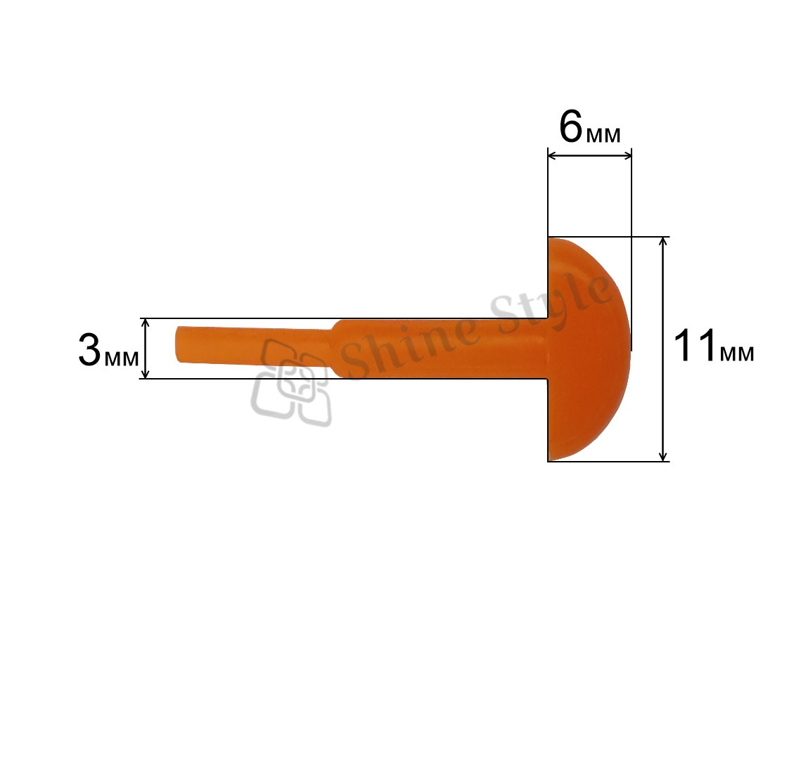 Обмежувач для перукарських ножиць, силіконовий (ніжка Ø 3 мм)