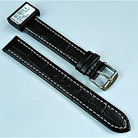 18 мм Кожаный Ремешок для часов CONDOR 308L.18.01 Черный Ремешок на часы из Натуральной кожи удлиненный