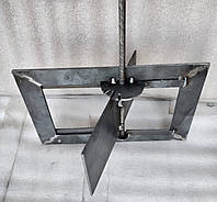 Засувка печена 250х120 мм, засувка для димоходу, поворотна, середня, засув, шибер.