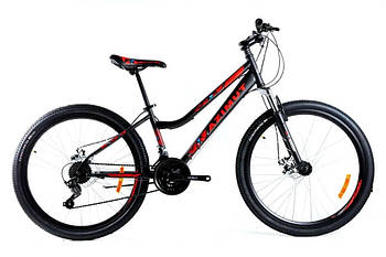 Гірський велосипед 24 дюйми розмір рами 12" Azimut Pixel GFRD Чорно-червоний