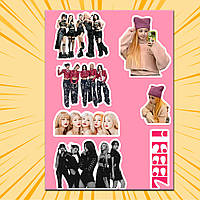 Стікери (G)I-dle А4 без порізки 02