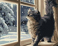 Картина по номерам Снегопад за окном 40х50см, Идейка, КНО6550