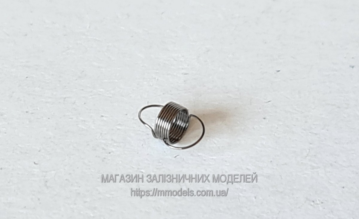Запасна частина для моделей Roco, Piko — сполучна пружина D=2,5 L = 1, 2/4,3 mm, масштабу 1:87, H0