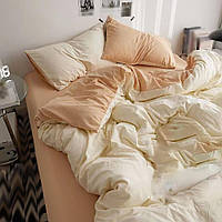 Постільна Бежева Білизна Дует Пломбірне Морозиво/крембрюле Ранфорс Shopingo