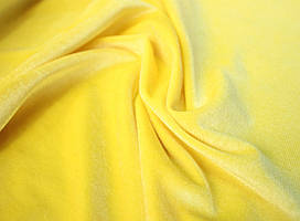Оксамит, тканина. Колір жовтий. Погон. 1,5 метра.150гр/1м²
